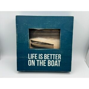 Life Is Better On the Boat Frame Fits 6" X 4" Photo Primitives By Kathy